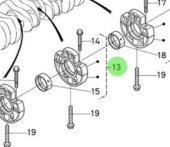 Nanni Diesel 970313040 - Main Bearing Case Assembly for Crankshaft Bearings
