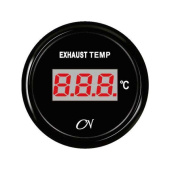 Exhaust Temperature Gauge Digital - Black Dial, Black Bezel, 0 - 800°C, 9 - 32V