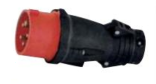 Plastimo 419740 - Male Connector 63A 3P+N+T 400V IP44 Red Rubber