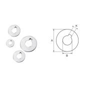 E. Polipodio Stainless Steel Washers for Radice Shaft Anodes, Ø25–60 mm