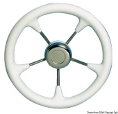 Osculati 45.127.03 - Polyurethane Steer. Wheel Stainless Steel Spokes Ø 280 mm White