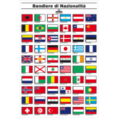 ERREGRAFICA Self-Adhesive National Flags Reference Table, 160×240 mm