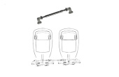 Ultraflex 43410N - A95-37.5 Tie Bars for Dual Cylinders UC128-OBF, 818-952mm