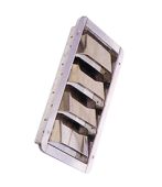 Allpa Stainless Steel Vent Grill 'Louvre', 240x90x29mm (Cut Out Sizes), 265x112mm (Outer Sizes)
