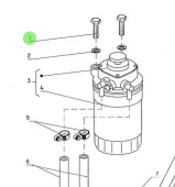 Nanni Diesel 970499041 - Fuel Filter Bolt for 4.330TDI and 4.340TDI Engines