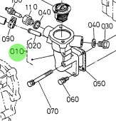 Bukh 16222-7284-0 - Adapter for EPA36 Water Flange and Thermostat