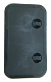 Allpa Plastic Hatch, 243x606mm, 2x Handle, 180°, Black