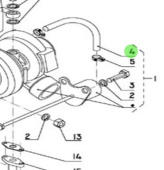Nanni Diesel 970315946 - Turbocharger Clamp for N4.115 Engines