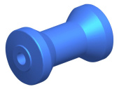 Talamex Keel Roller PU L95mm Ø64mm Shaft 16mm