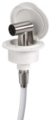 Osculati Classic Evo White Door Boat Shower with Tiger Stainless Steel Shower Head Ø95 mm with White Nylon Hose 4 meter - 15.163.61