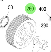 Steyr 2177642-0 - Camshaft Timing Belt Pulley for Steyr Engine Applications