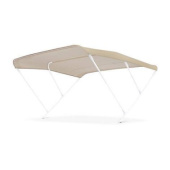 Tessilmare Bimini Top - 3 Arches White Lacquered Aluminium 225X175X160cm - Beige