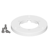 Lopolight 400-401-WH - Circular Baseplate, Aluminium, White Ceramic, With 3 Screws M6x14