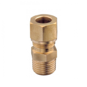 Guidi Brass Straight Fittings, 1/4"–1/2", Compression x Male Thread