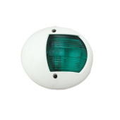 Allpa LED Navigation Light, Starboard, 8-30v, LED 1w, 112.5°, 2NM, White Housing With Green Lens