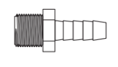 Jabsco 91010053 - Adapter .25 NPT X .25