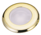 Allpa Plastic LED Ceiling Light With Brass Cover, Ø77.2mm, Built-In, 12-24v/1,8w, Warm White