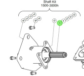 Johnson Pump 01-35742 - Shaft Spare Part for F9B-905