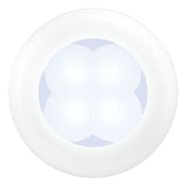 Hella Marine 2XT 980 501-541 White LED Round Courtesy Lamps, 24V White Plastic Rim