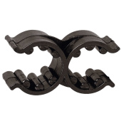 Nuova Rade 45217 - Plastic Support Clip Double Adjustable Black Ø18/25mm