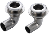 Osculati AISI 316 Stainless Steel 90° Skin Fitting with Hose Connection, 32–51 mm Hose