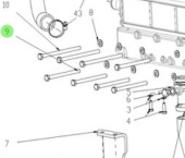 Nanni Diesel 970310228 - Heat Exchanger and Exhaust Manifold Bolt for T4 and 4.380TDI Engines