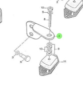 Nanni Diesel 970499045 - Left Rear Engine Mount Support for HE Series Engines