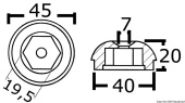 Osculati 43.070.22 - Zinc Spare Anode Orig. Ref. 71190A