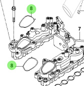 Bukh 28315-3A100 - Upper Intake Manifold Gasket for S270J Engines