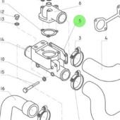 Nanni Diesel B970310715 - Heat Exchanger Exhaust Manifold Cover for N4.115 Engines