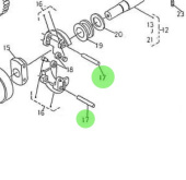 Nanni Diesel 970302847 - Governor Weight Shaft for Injection Pump Camshaft