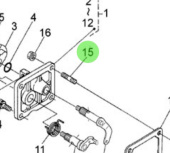 Nanni Diesel 970492513 - M6x16 Stud for Fuel and Control Assemblies