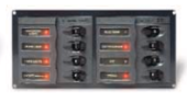 Hella Marine 8HG 998 514-031 - 8-way Switch Panels With Circuit Breakers, Horizontal