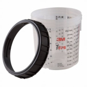 3M Box Of 2 Cups + Clamping Ring 170 ml