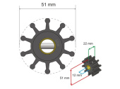 Albin 06-01-011 - Premium Impeller Kit