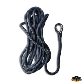 Trem Moor Line Double Braided High Tenacity Polyester Mooring Line with Stainless Steel Thimble