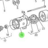 Nanni Diesel 970310987 - Starter Motor Stator for 4.330TDI and 4.340TDI Engines