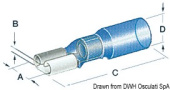 Osculati Waterproof Heat-Shrink Faston Connectors 6.3 mm, for 1.2-2.5 mm² Cables, Pack of 100