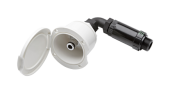 Allpa Shower Housing With Water Inlet Or Outlet, Outlet, White Plastic