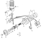 Nanni Diesel 970141520 - GEAR, CRANKSHAFT 2.40 for N2.10/N2.14/2.50HE/N3.21