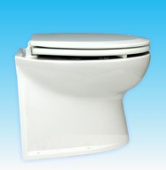 Jabsco 58280-3024 - 14" Deluxe Flush Electric Toilet Sea Or River Water Flush Soft Close Models, 24 volt dc