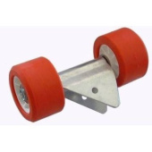 MTX Rollers - 2 Mounted On Balance Wheel - Ø120 mm - Red