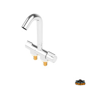 Trem N0138316 - Double Knob Hot/Cold Water Mixer With Increased Spout