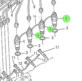 Nanni Diesel 970152108 - Complete Fuel Injector for 4.110HE and 4.190HE Engines