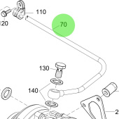 Steyr 2205440-5 - Oil Supply Pipe Assembly for Turbocharger on M160068 Engines