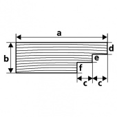 Teak Frame Profile 60x15x10x6x4x5 mm - 150 cm