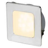 Hella EuroLED 95, Gen 2, Stainless Steel Ring, Warm White, 78mm, Square