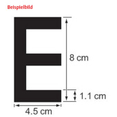 Plastimo 59158 - Black Letter H=8cm For Soft Hull. Letter U