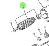 Nanni Diesel 970517304 - Starter Motor Rotor for 4.110 Starter