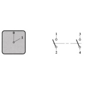  Rotary Switch 10A - 2 Poles 0-1